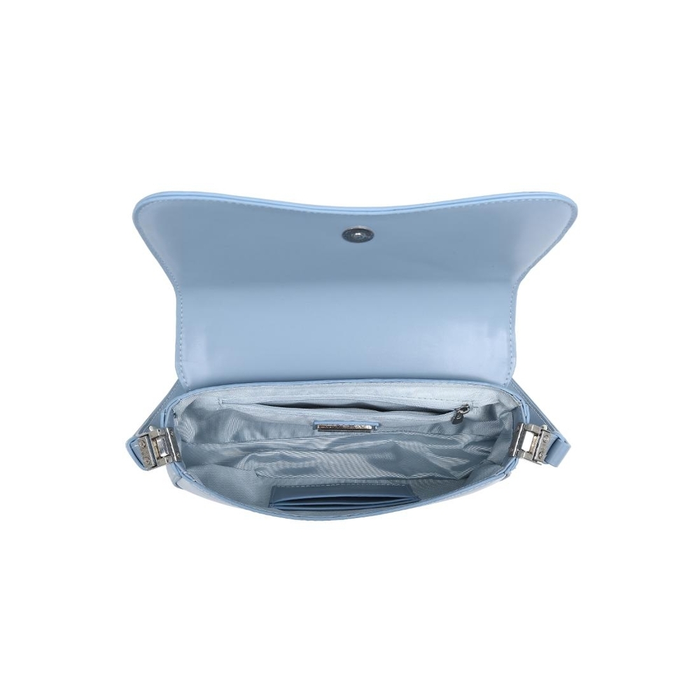 Classic Women's Max Light Blue Smooth Leather Shoulder Bag - Picture 2 of 9